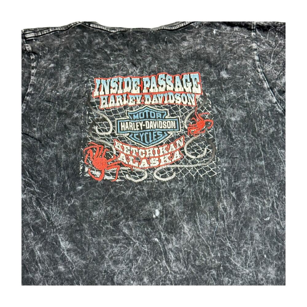Harley Davidson Womens XL Inside Passage Ketchikan Alaska Graphic Tee - Picture 7 of 10